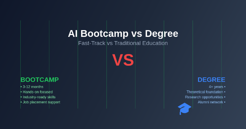Featured image of post AI Bootcamp vs Degree: Fast-Track vs Traditional Education