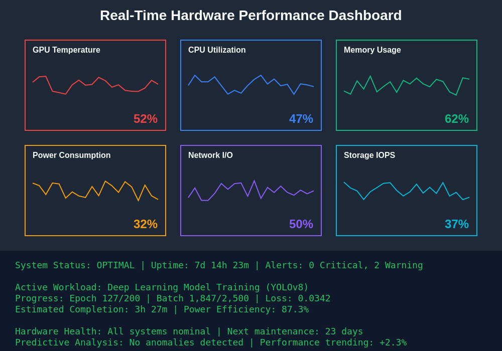 Hardware Performance Monitoring Dashboard