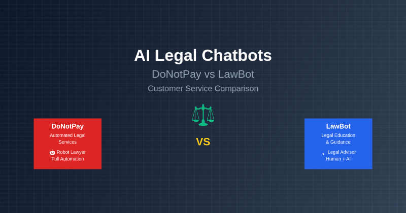 Featured image of post AI Legal Chatbots: DoNotPay vs LawBot Customer Service