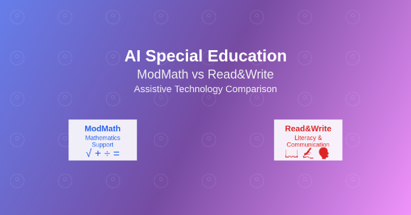 Featured image of post AI Special Education: ModMath vs Read&Write Assistive Technology