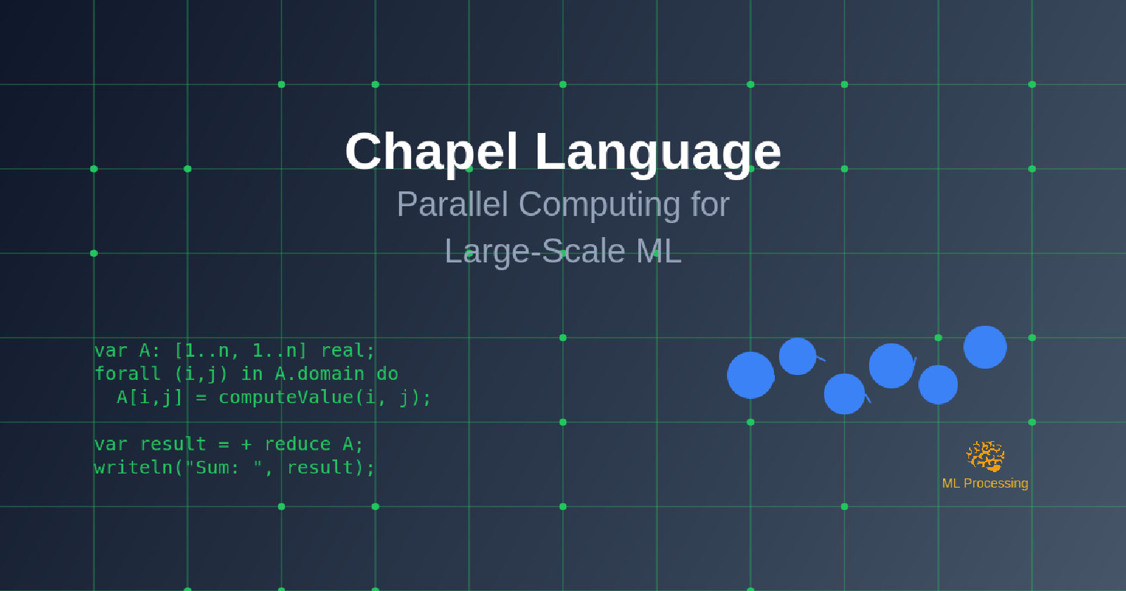 Chapel Language: Parallel Computing for Large-Scale ML