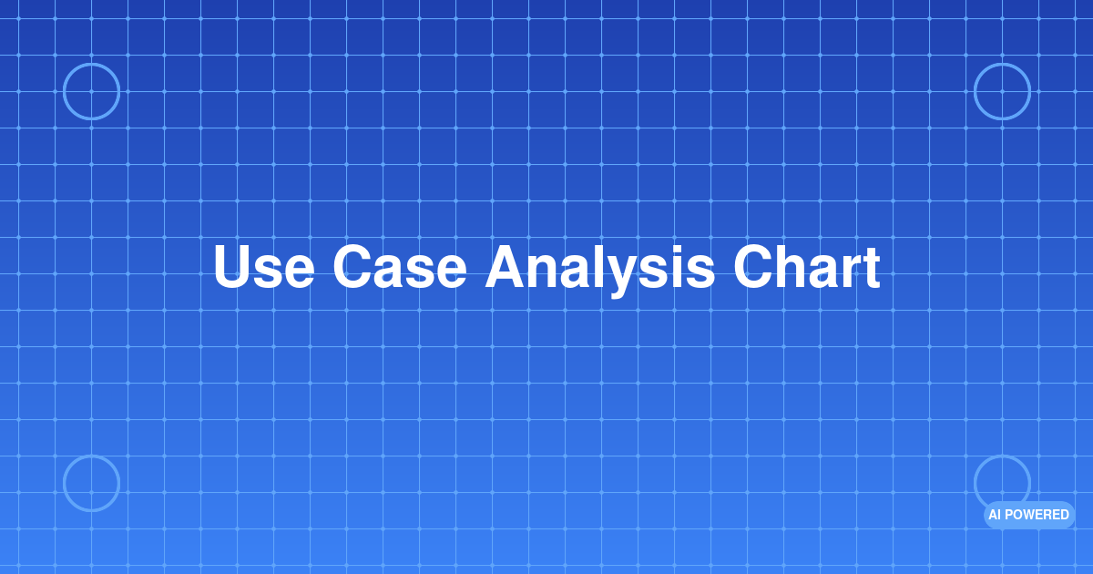 Use Case Analysis Chart