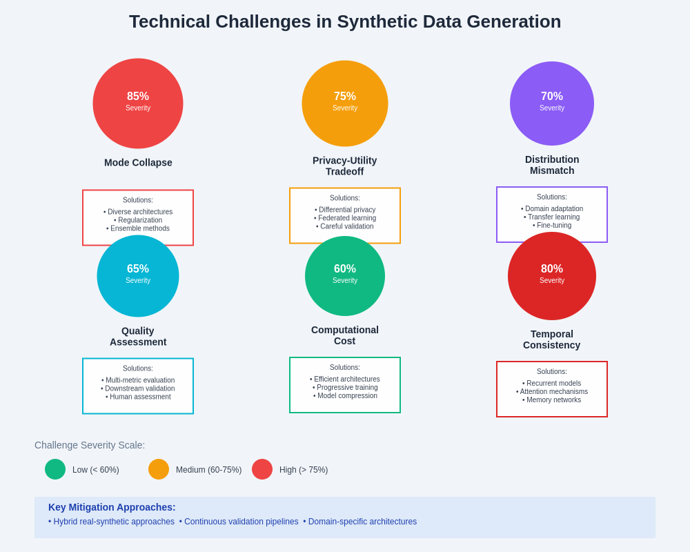 Technical Challenges in Synthetic Data