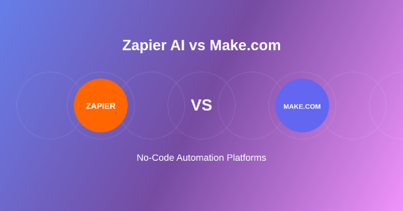 Featured image of post Zapier AI vs. Make.com: No-Code Automation Platforms